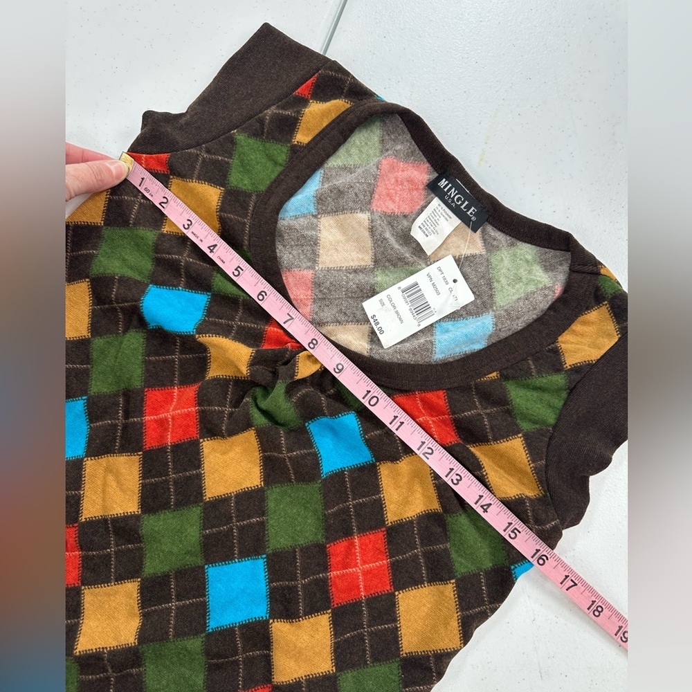 Argyle Patterned Dress - Multicolor - image 4